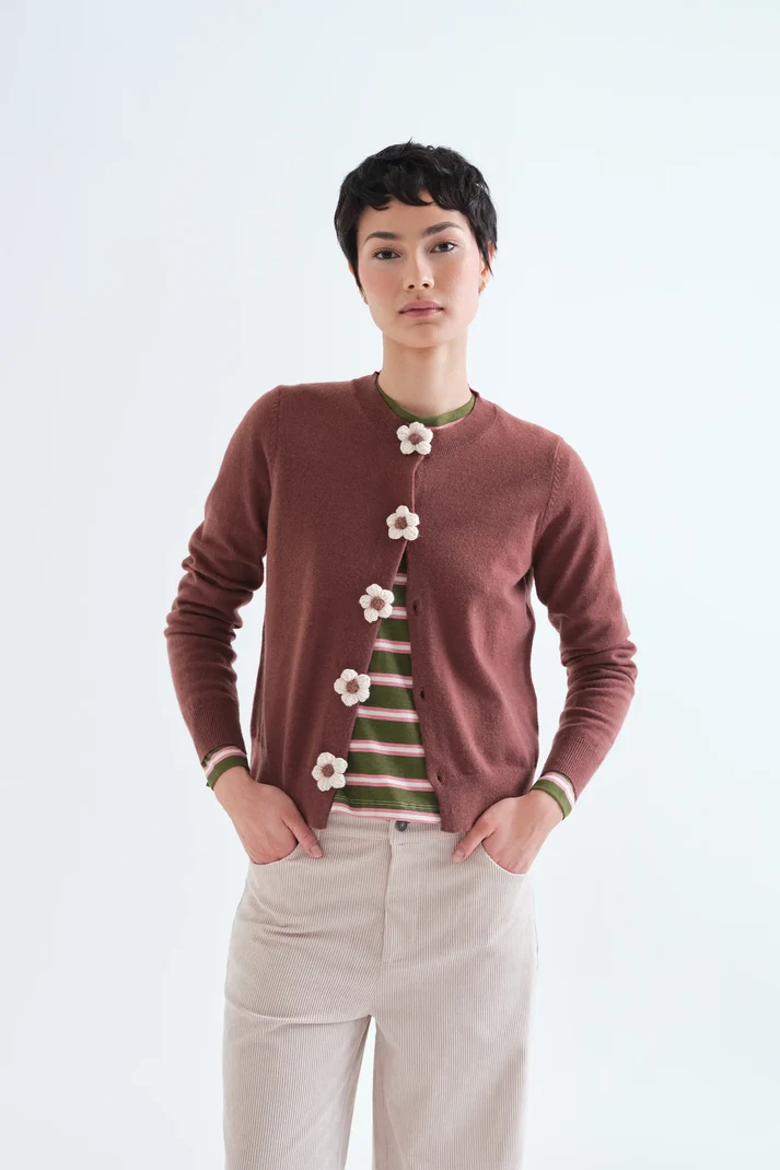 CARDIGAN MARRON