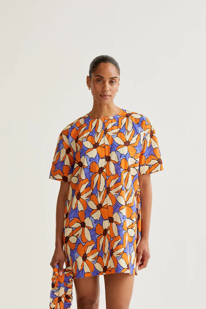 VESTIDO CORTO ESTAMPADO