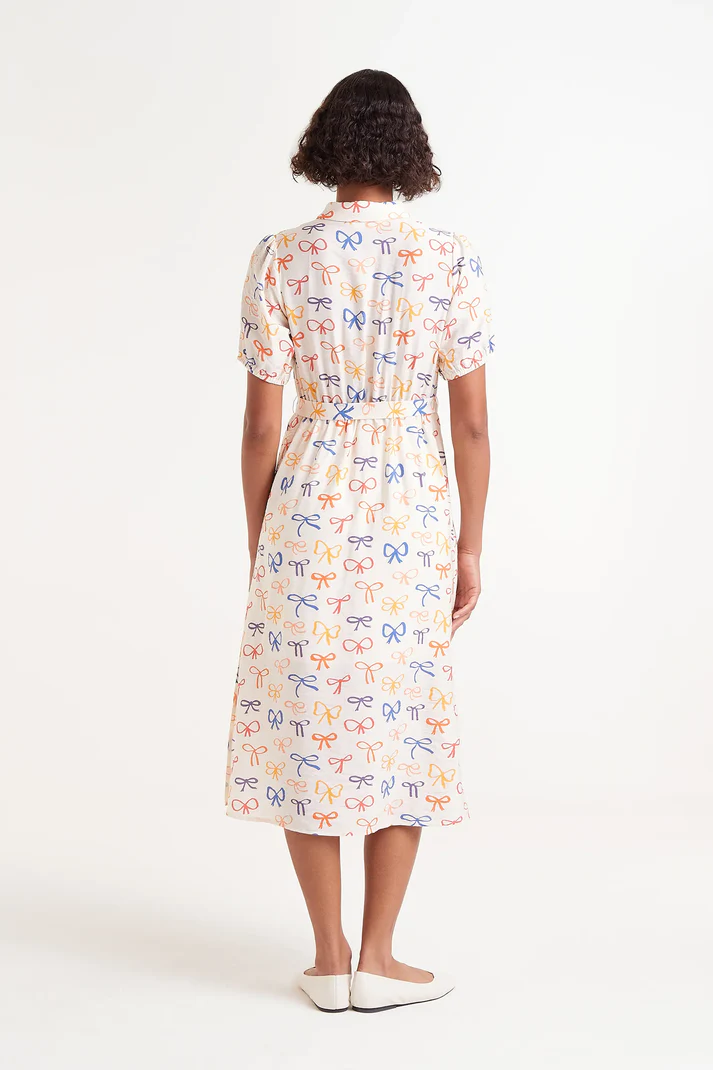 VESTIDO MIDI DE LAZOS