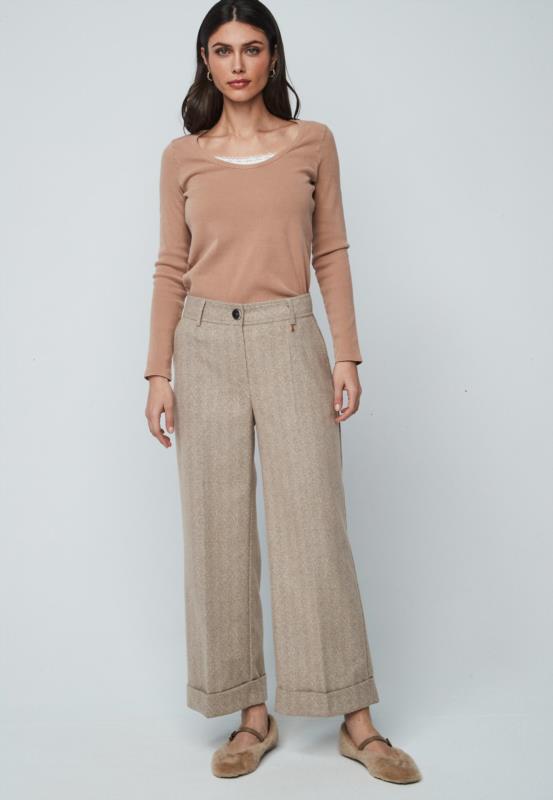 PANTALÓN RECTO BEIGE