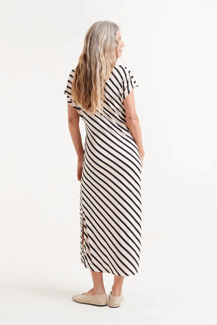 VESTIDO MIDI DE RAYAS