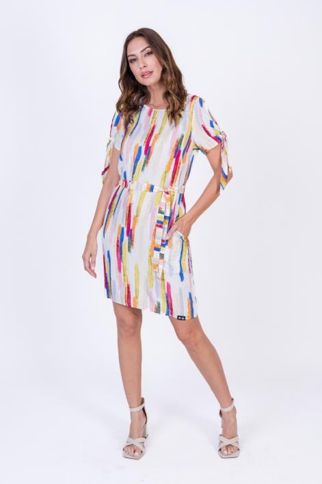 VESTIDO CORTO MULTICOLOR