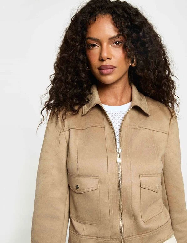 chaqueta corta antelina