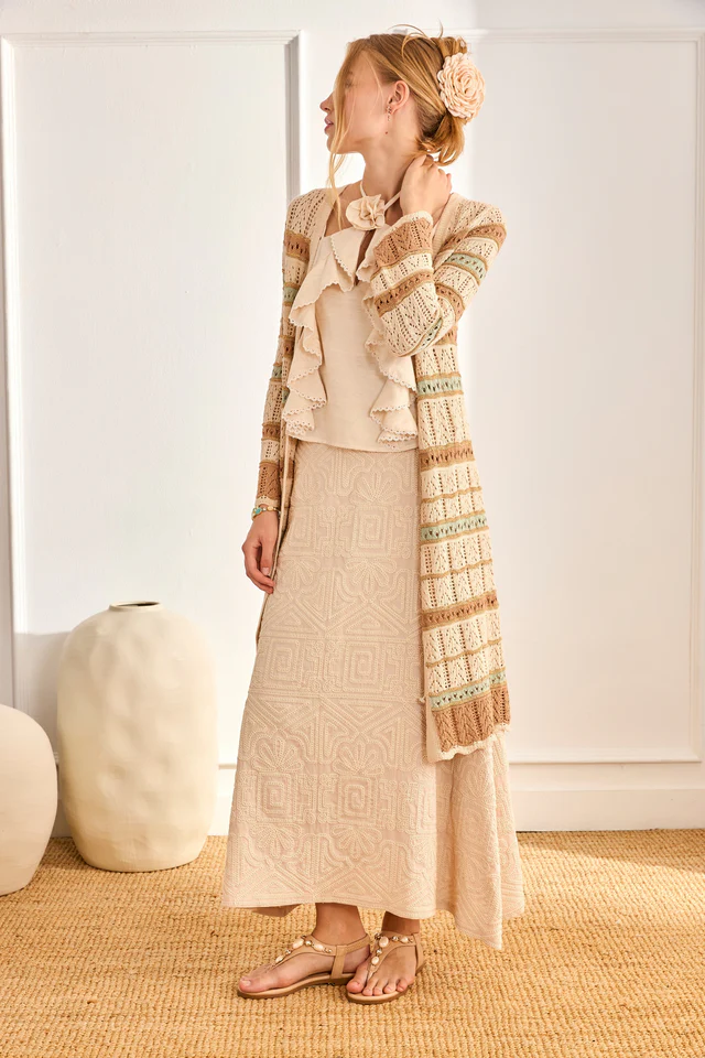 CÁRDIGAN LARGO MULTICOLOR