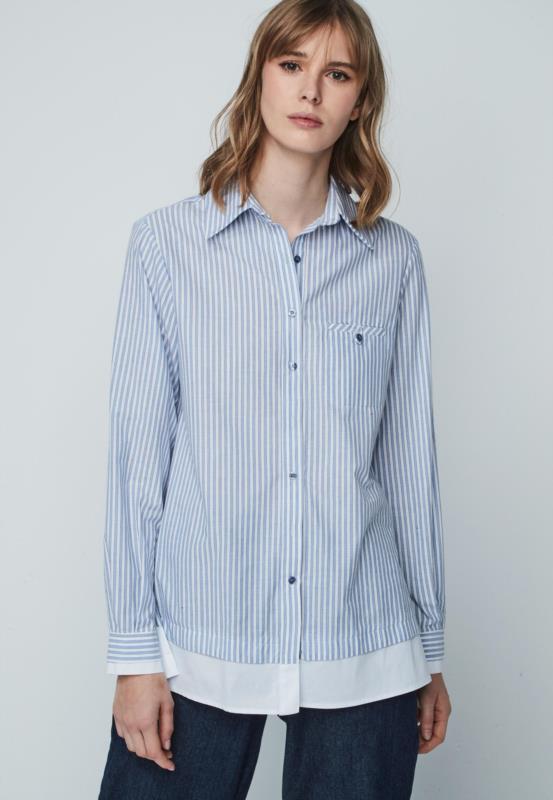 CAMISA CON FRANJA BLANCA