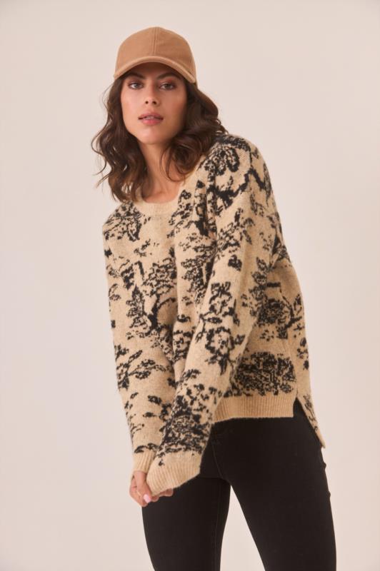 JERSEY CON BORDADO FLOR A TONO