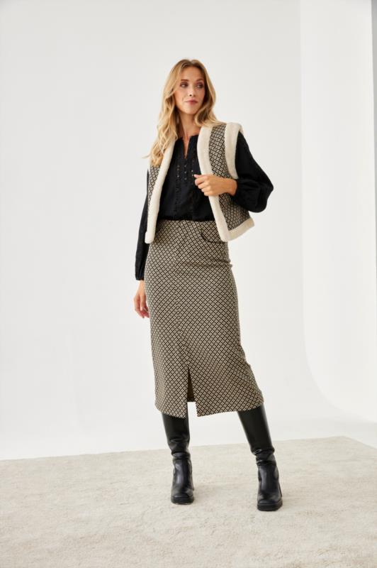 FALDA RECTA JACQUARD PUNTO