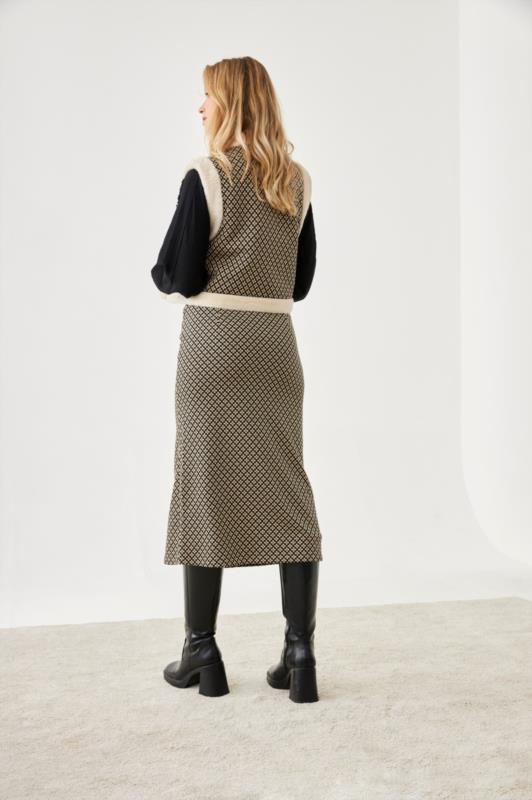 FALDA RECTA JACQUARD PUNTO