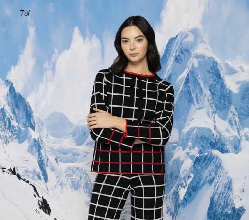 JERSEY CON CUADROS EN LÍNEA BLANCA